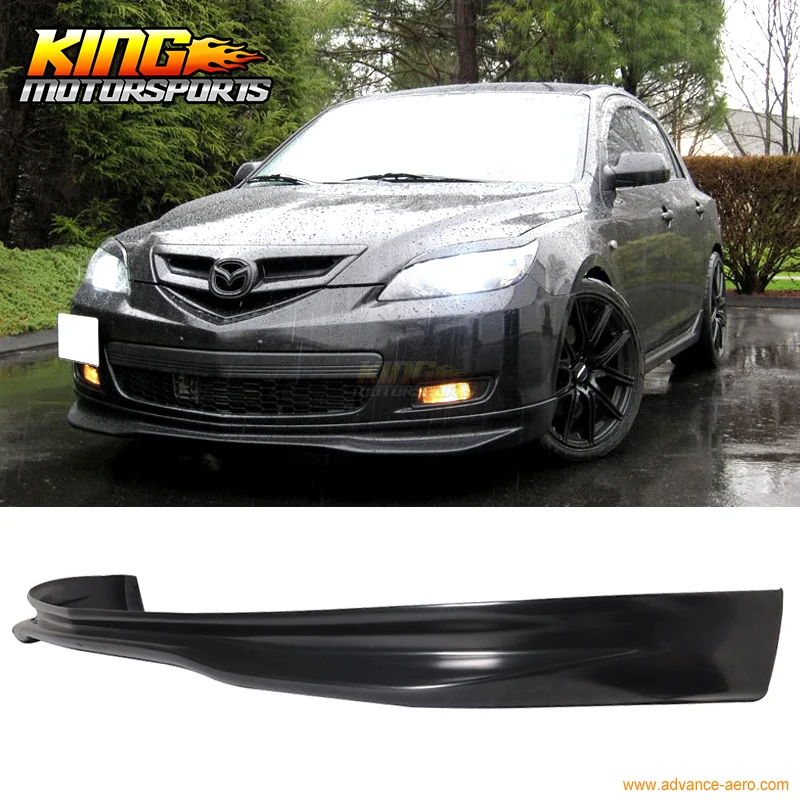 MS style Уретановый передний бампер черный спойлер для 07 09 Mazda 3 5Dr хэтчбек|spoiler for mazda