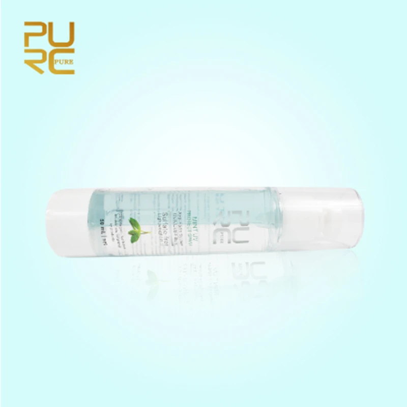 Фиолетовый мятный УФ спрей для защиты от лучей и восстановления волос|Уход за