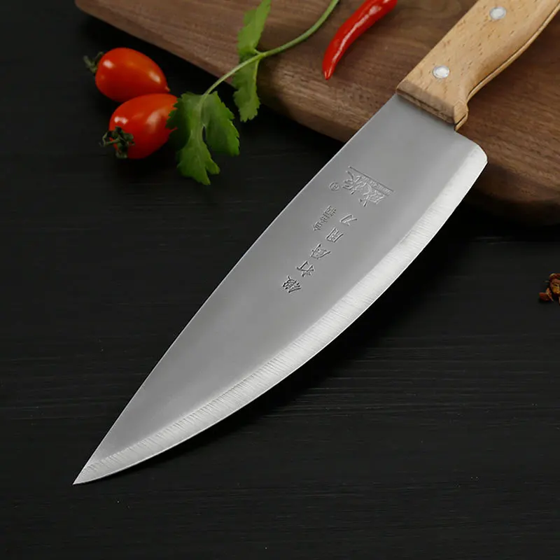 

Professional Stainless Steel Forged Chinese Knife Meat Cleaver Butcher Slicing Knife Kitchen Chef Knives