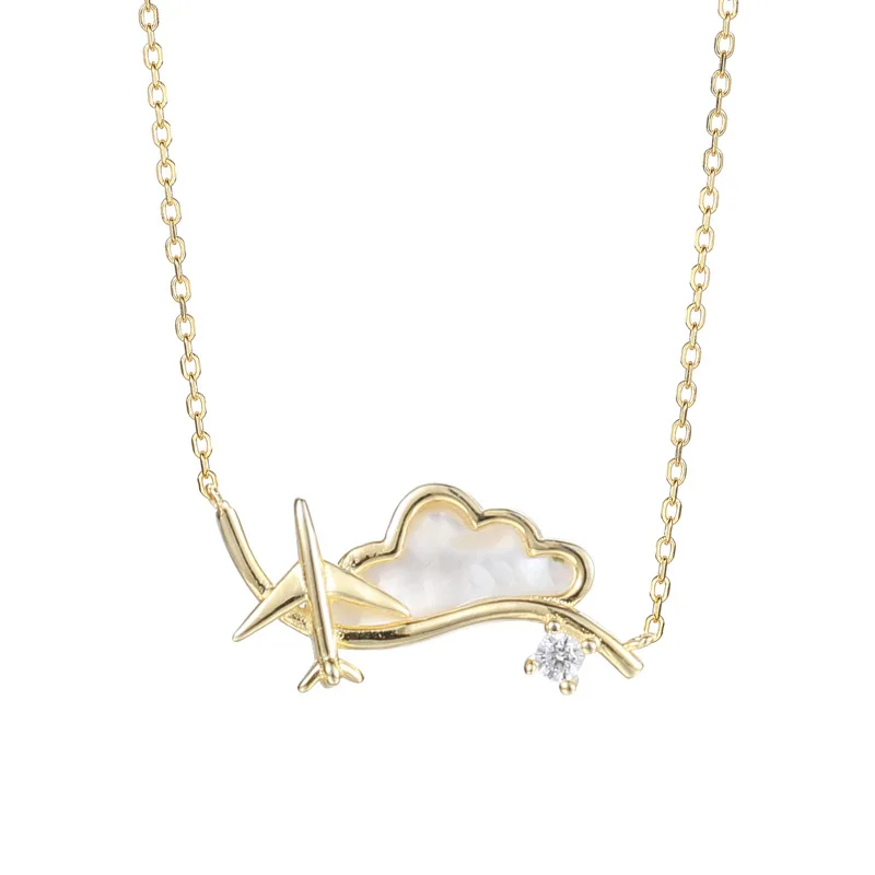 

925 Silver Bai Bei Yun Duo Pendant Necklace Jewelry Minimalism Chocker Kolye Vintage Collier Bijoux Femme Women Fashion