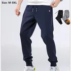 Брюки мужские спортивные для бега и бега, спортивные штаны для студентов, флисовая уличная одежда черного, синего, серого цвета, размера плюс, 5XL, 6XL, 7XL, 8XL, зима