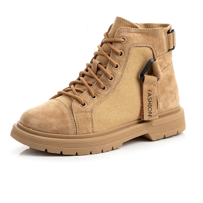 Женская обувь из натуральной кожи Новинка 2019 года парусиновые полуботинки Martin на