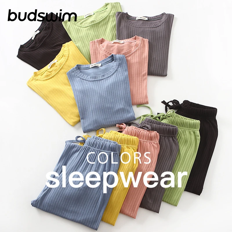 пижама пижамы Пижамы женские хлопковые для женщин пижамный комплект с длинными