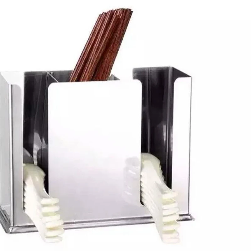 

1/2/3 Kitchen Chopsticks Tube Grid Stainless Steel Restaurant Simple Square Restaurant Chopsticks Spoon Storage Kitchen Storage