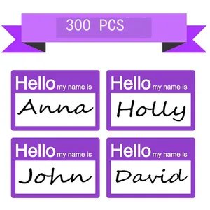 300 шт. 2X3 дюйма Привет Меня зовут тег стикер для канцелярских товаров подходит для детей работников профессионалов, для офиса, школы