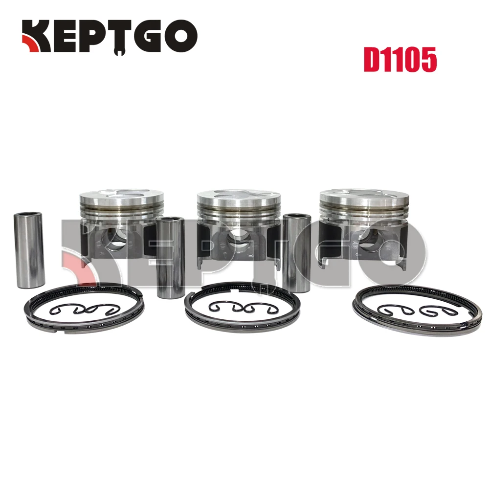 

Новый комплект поршней и колец D1105 STD для двигателя Kubota (один двигатель)