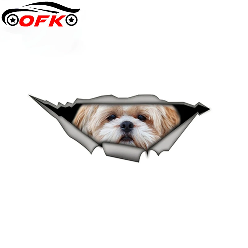 

3D Car Sticker Funny Pet Dog Decal Creative Modified Stickers Waterproof Styling Decoration15cm x 6cm