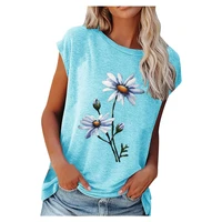 plus size women clothes summer tops femme short sleeve tee loose floral print funny t shirt oversize
