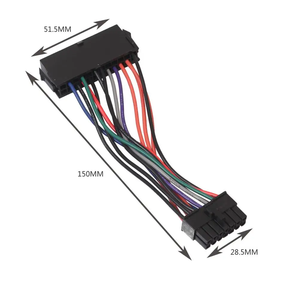 

24Pin to 14Pin ATX Power Supply Cable ATX 24 pin to 14 pin For Lenovo IBM Q77 B75 A75 Q75 18AWG Wire Upgrade higher wattage PSU