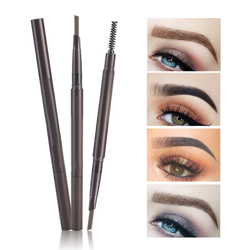 

Популярный натуральный черный коричневый карандаш для бровей водостойкий долговечный карандаш для бровей с кисточкой