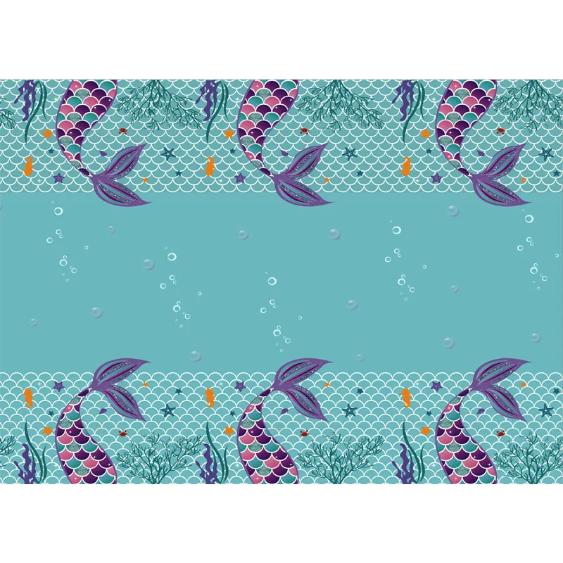 Русалки День рождения оболочки китацский одноразовая посуда украшения для детей