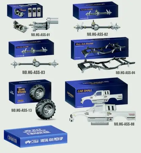 

US Stock HG P407 1/10 RC Pickup 4*4 Rally Car Series Racing Crawler KIT Without Light Chassis Gearbox TH05146-SMT5
