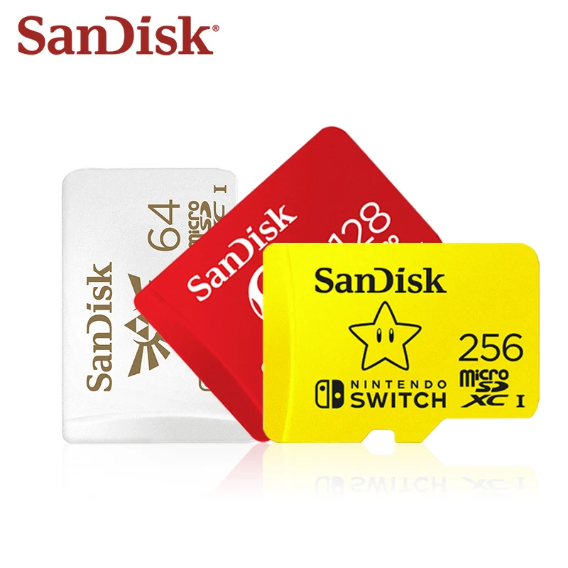 SanDisk NINTENDO SWITCH Micro SD Card 64GB 128GB 256GB micro SDXC UHS-I Memory Card up to 100MB/s TF card for Nintendo Switch