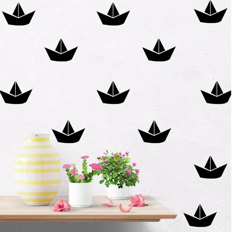 Новая 12 Шт Лодка на стену Наклейка мультяшный Морской стиль DIY Украшение наклейки