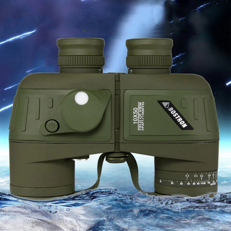 

Powerful Russian Military Binoculars BAIGISH 10x50 Marine Telescope with Digital Compass Waterproof Lll Night Vision binocular