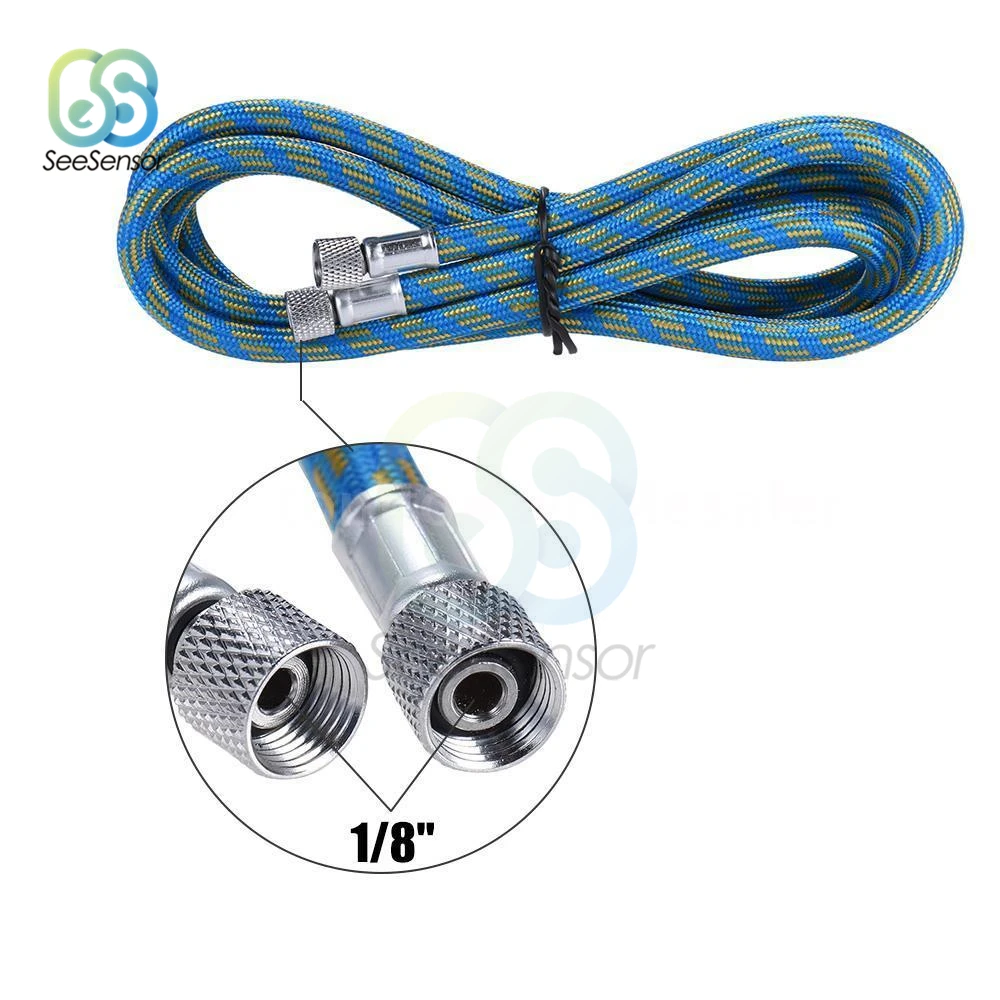 

300CM Nylon Braided Airbrush Air Hose Spray Pen Woven Pipe 1/8" BSP Female Fittings