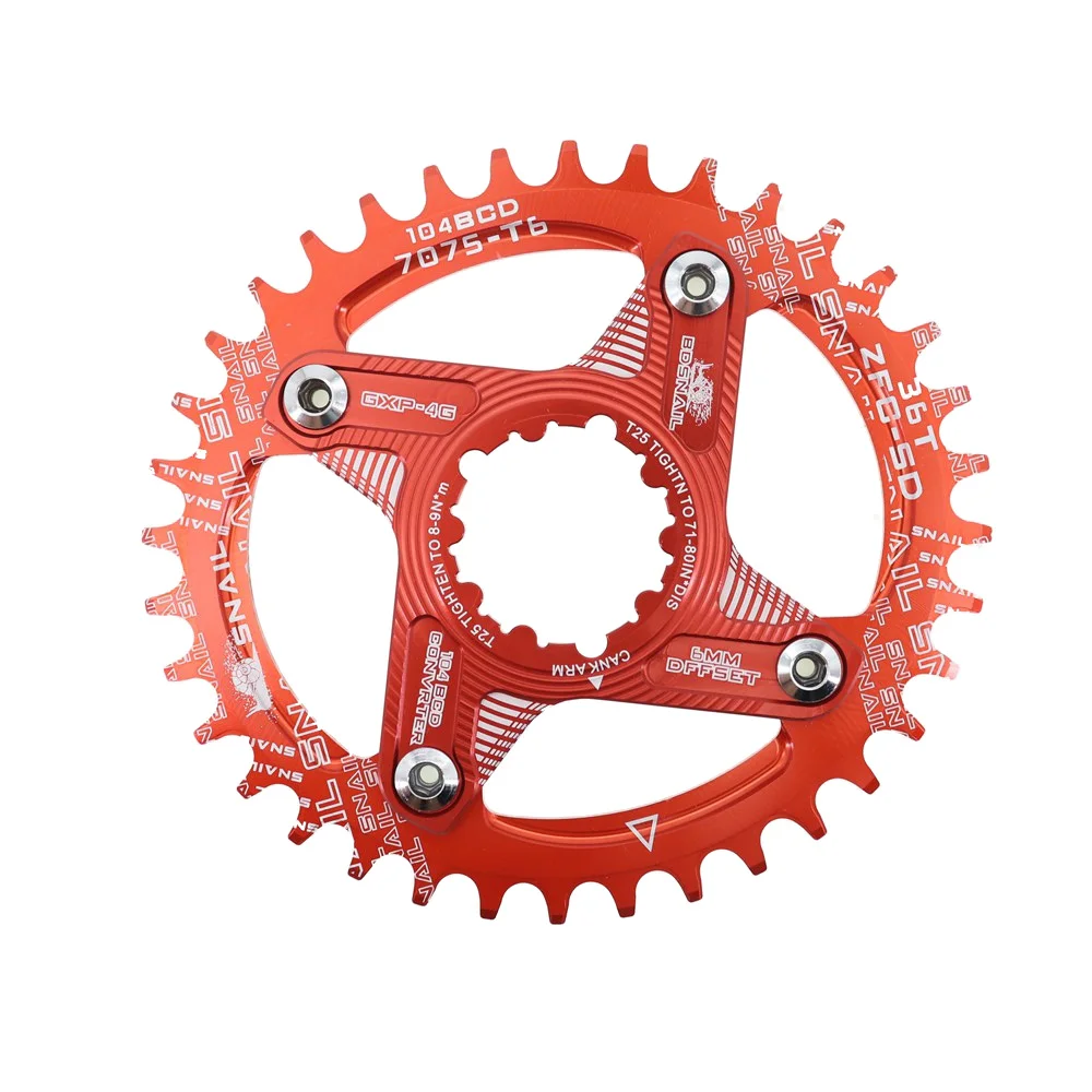 Snail овальная Звездочка 6 мм офсетный GXP XX1 Eagle X01 GX X1 X0 X9 для sram DM 32T 34T 36 38 Прямой