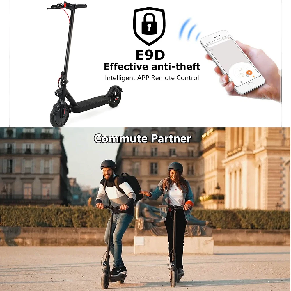 Электрический скутер 350 Вт со смарт приложением скейтборд складной