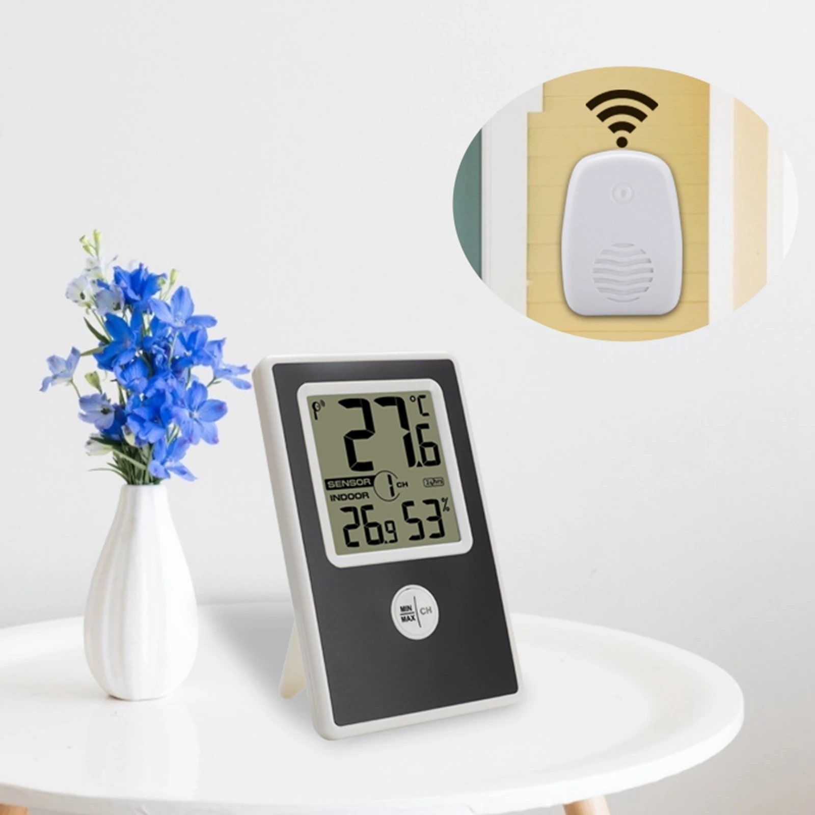 

Simple LCD Digital Display Thermometer and Hygrometer Wireless Electronic Household Indoor and Outdoor Thermometer