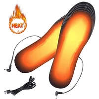 usb heated shoe insoles washable warm thermal insoles feet warm sock pad electrically heating insoles plantillas calefactables