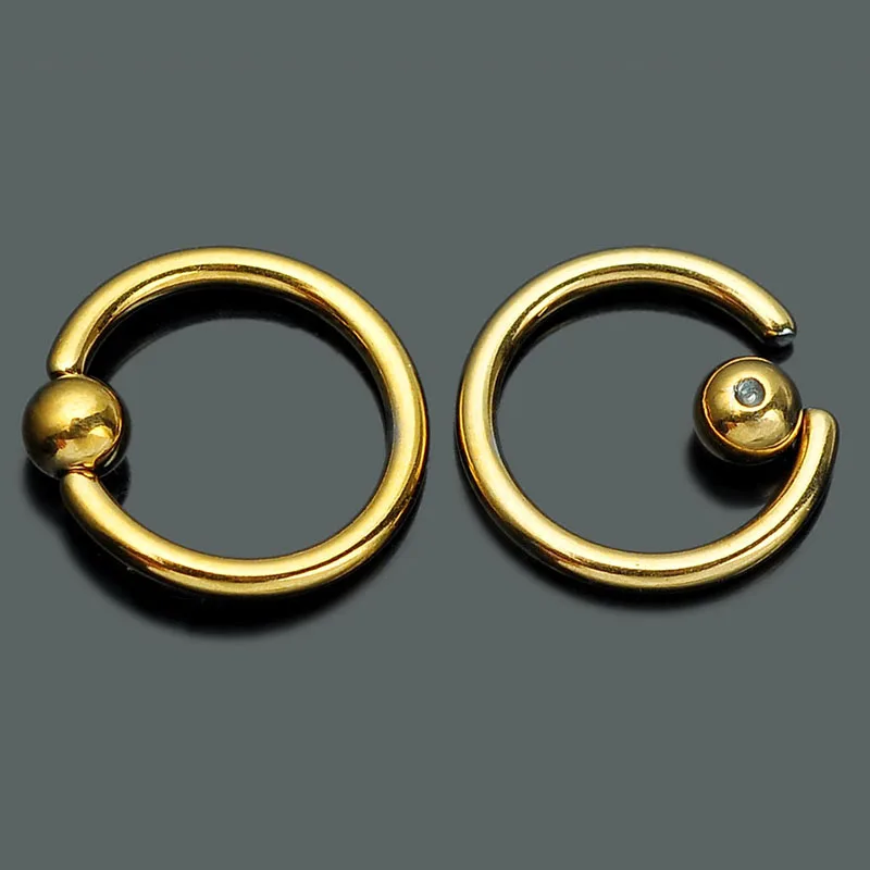 5 шт./лот Золотое кольцо из нержавеющей стали для бровей носа губ ушей Козелка