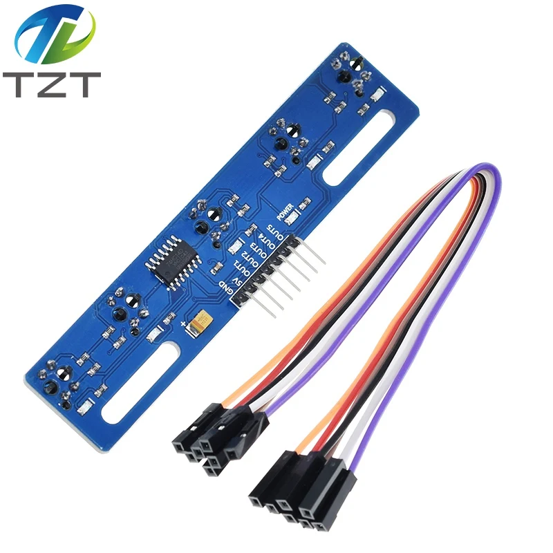 MH-ET в прямом эфире 5 канала инфракрасного Светоотражающие Сенсор TCRT5000 комплект