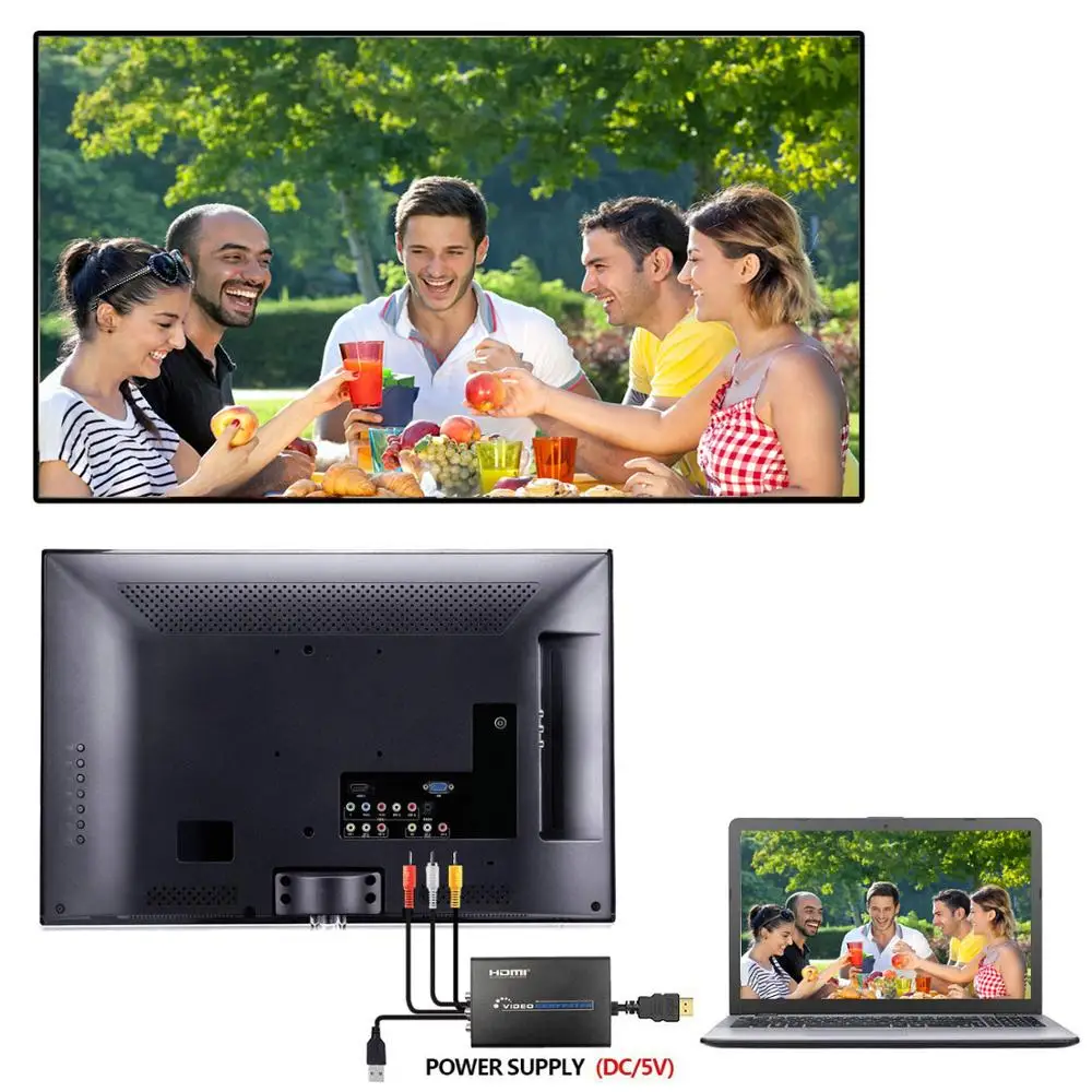 Фото Переходник HDMI К AV S-Video CVBS видео преобразователь HDMI к SVIDEO + S видео переключатель адаптер HD 3RCA PAL/NTSC Переключатель для ТВ ПК Blue-Ray DVD №5