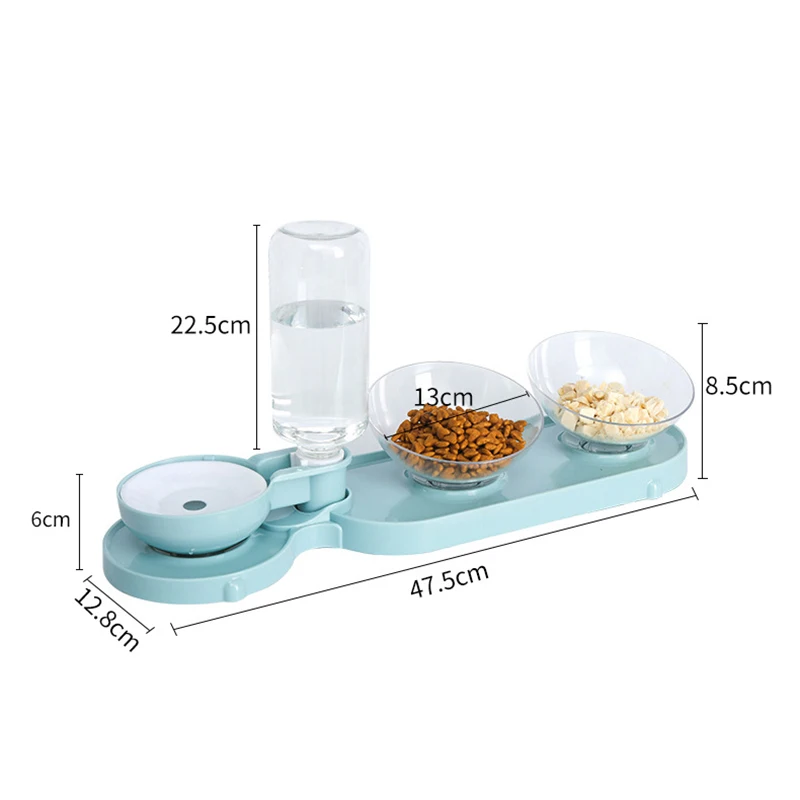 

3 in 1 Cat Feeder Pet Cat Drinking Bowl Automatic Dog Cat Food Bowl With Water Dispenser 3 Bowls Puppy Kitten Feeding Container