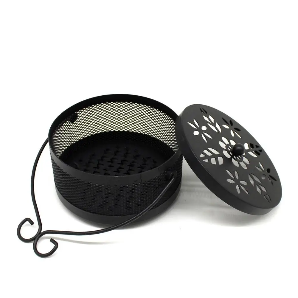 Металлическая огнестойкая курильница с крышкой и ручкой в стиле ретро | Дом сад