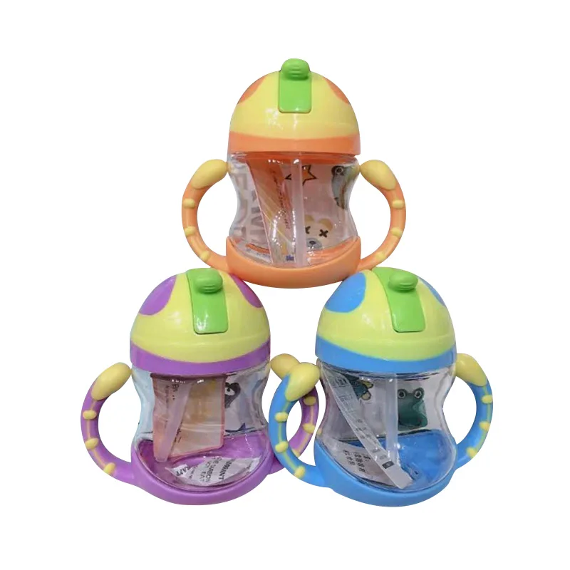 

220ML Feeding Kids Toddler Newborn Baby Drink Cups Water Bottles Kids Drinking Sippy A Cup with Straw Copo Infantil Drinker