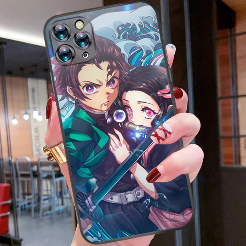 

Anime Demon Slayer Kimetsu No Yaiba Phone Case For iPhone 6 6S 7 8 Plus Cute Shell Cellphone Cool Funda Kawaii Personalised