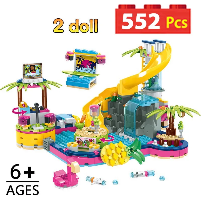 552 шт. Детский конструктор Город друзей|Блочные конструкторы| |