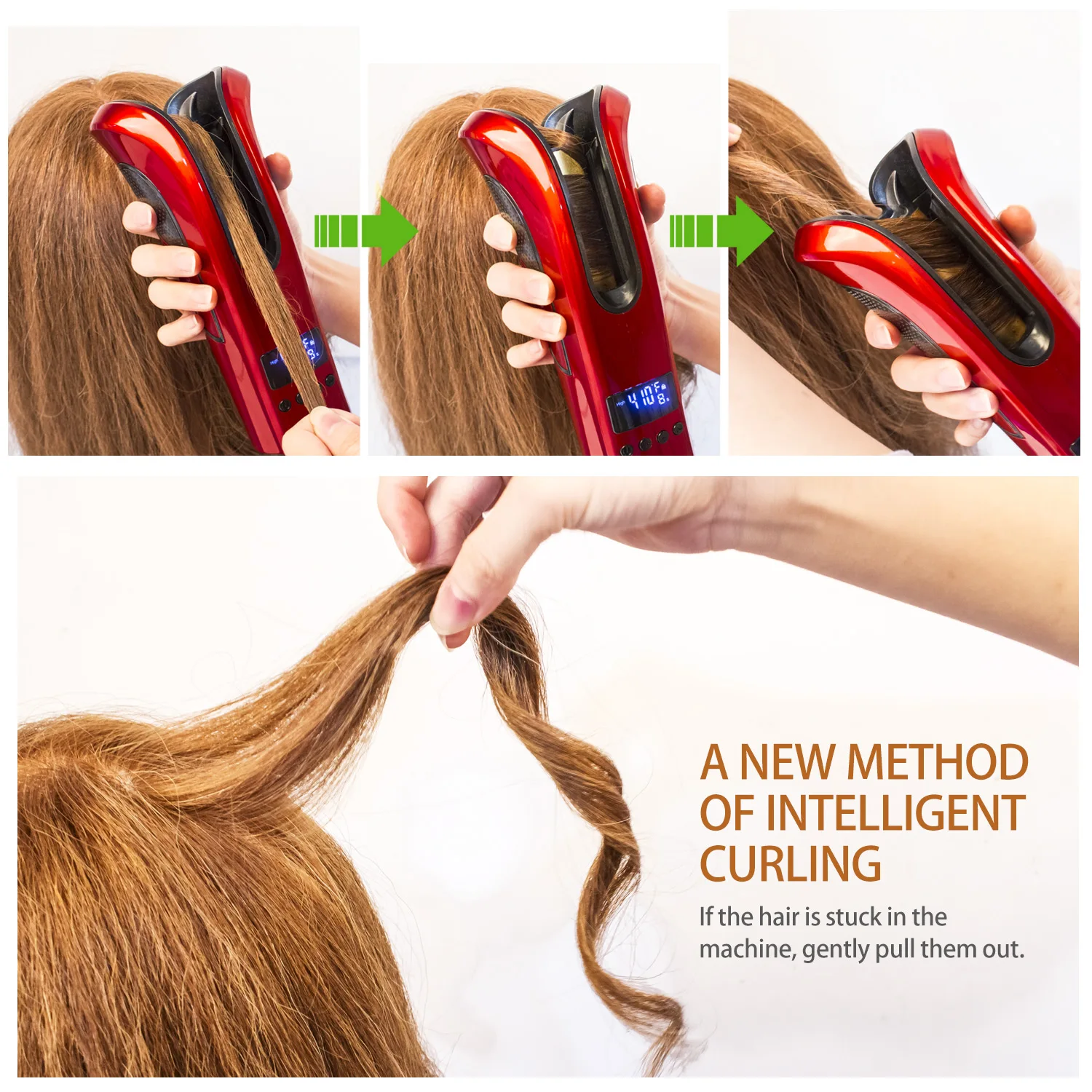 

Auto Curling Iron Machine Steam Hair Curler Spin Curl Hair Waver Corrugated Wave Spiral 360 Ceramic Styling Tools Styler