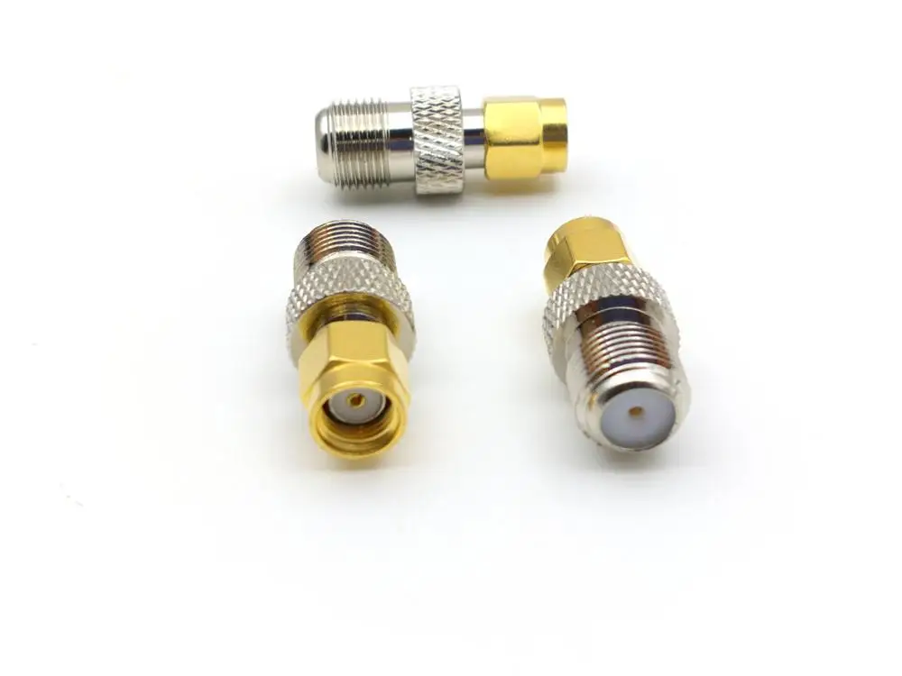 

100pcs F Type Female Jack to RP-SMA Male Plug Center RF Coaxial Connector