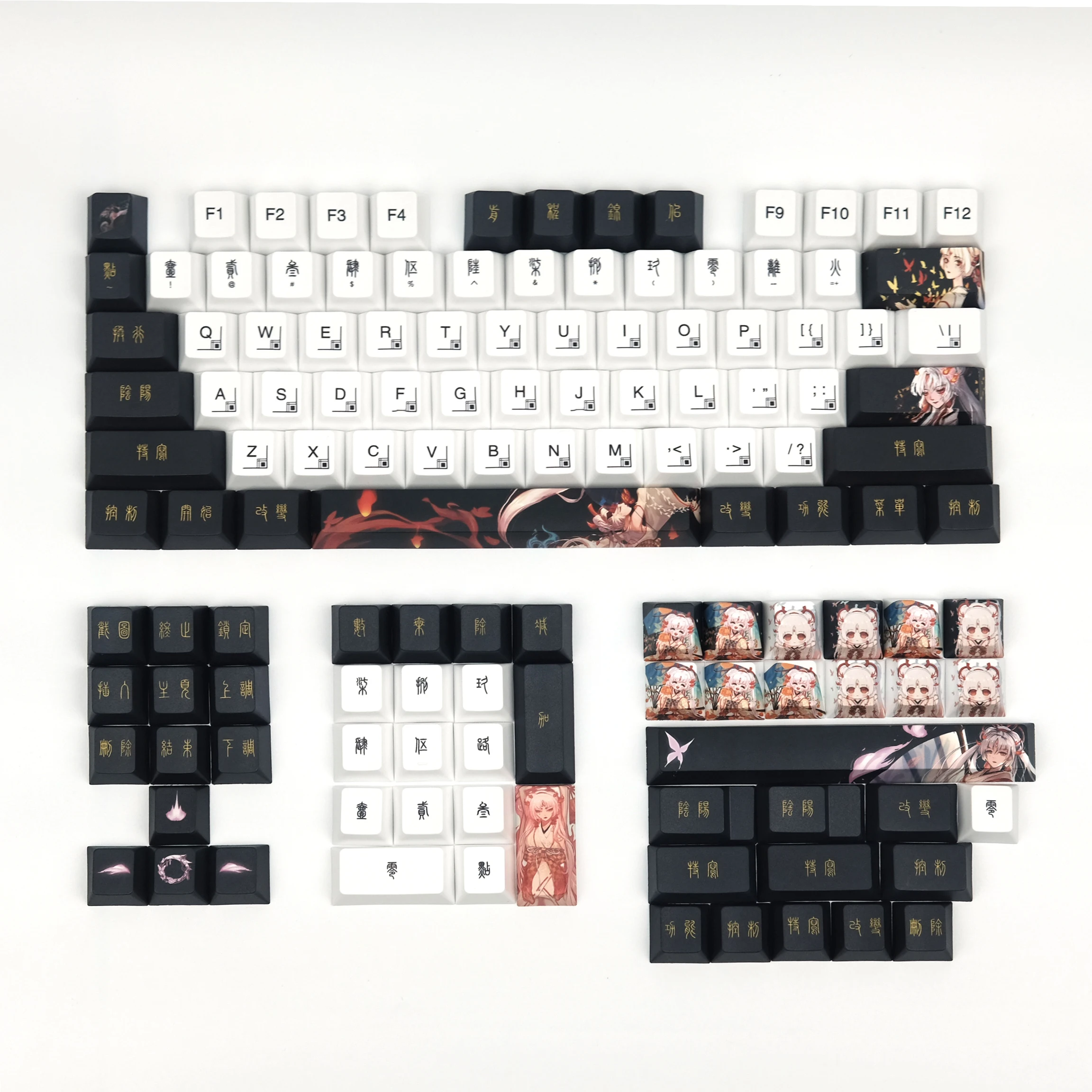 Shiranui Keycaps Keycap Corante Sublimação Teclado Mecânico Anime Chave Boné Perfil Cereja Personalidade Retro Mai Pbt