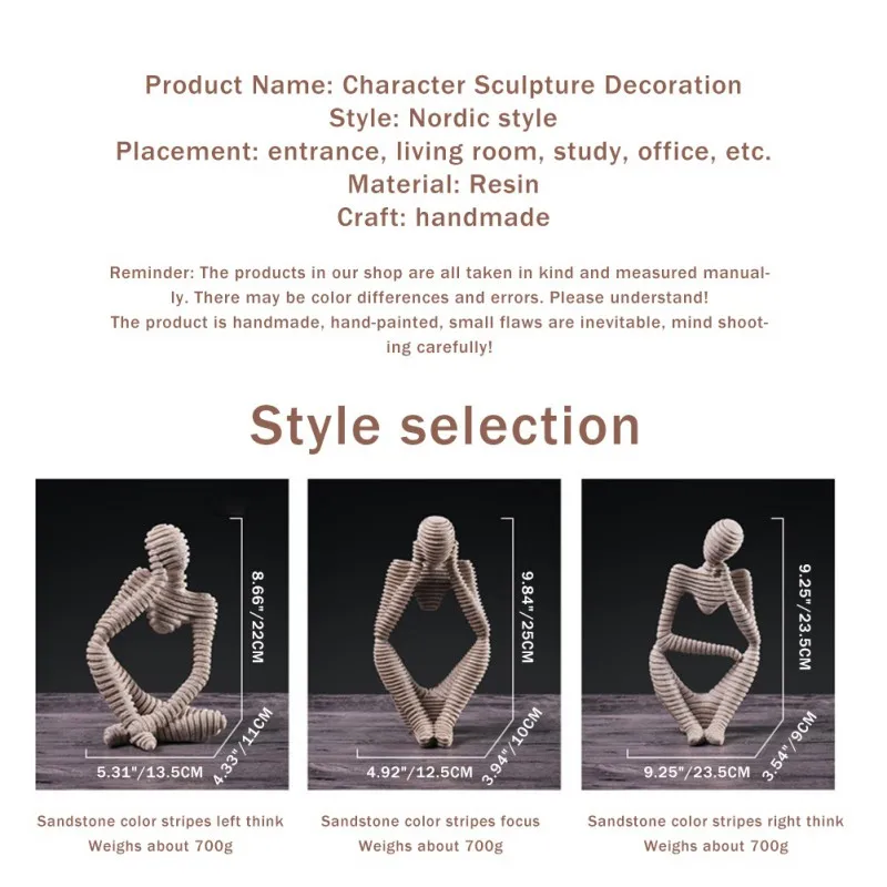 

Creative Thinker Statue Abstract Statue Make Your Room More Tasteful Suitable For Office/bedroom/living Room Decoration #2