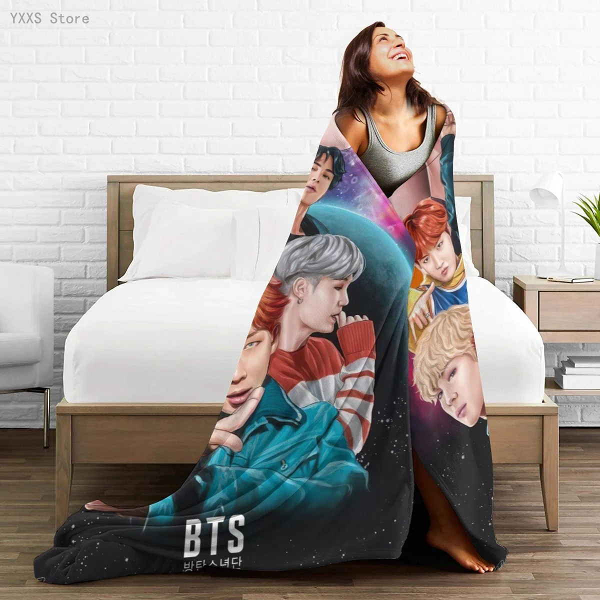 

3D Cartoon Sherpa Blanket Warm Super Soft Flannel Office Nap Bedspread Sofa Bedding Plush Quilt Plaids 293274070