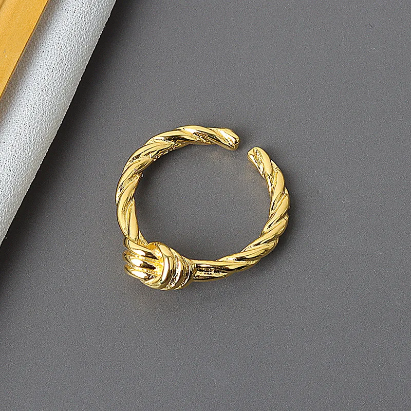 

Real 925 Sterling Silver Geometric iron 3 colors Adjustable Ring Minimalist Fine Jewelry For Women Party Gift adjustable