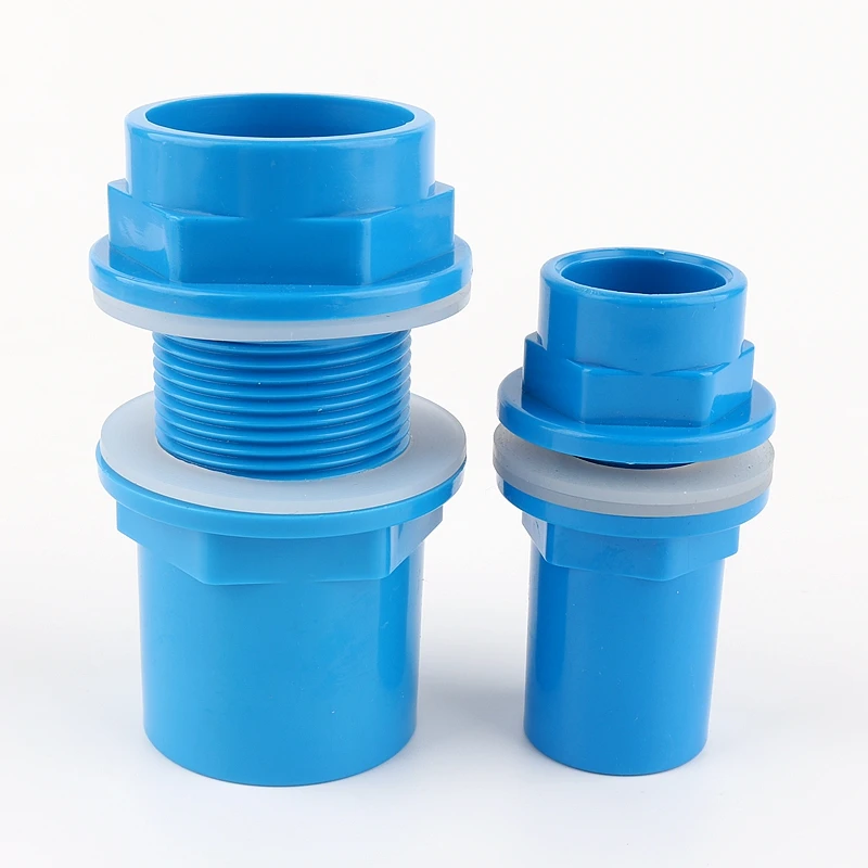 5 Size Avaliable Blue 1/2"~1 1/2" PVC Fish Tank Connector Overflow Thread Garden Water Supply Pipe Fittings Aquarium Accessories | Дом и