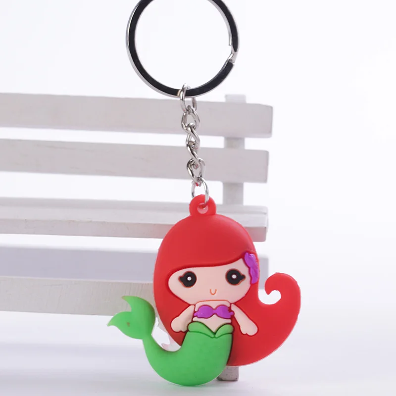 Брелок для ключей Русалочка из ПВХ аниме брелок с персонажами мультфильмов