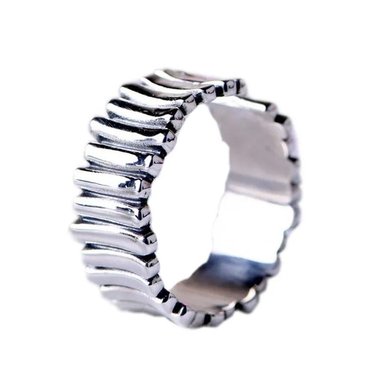 

BOCAI New Real Sold S925 Silver Jewelry fashionable opening and Gender-inspiring Novel Woman Ring