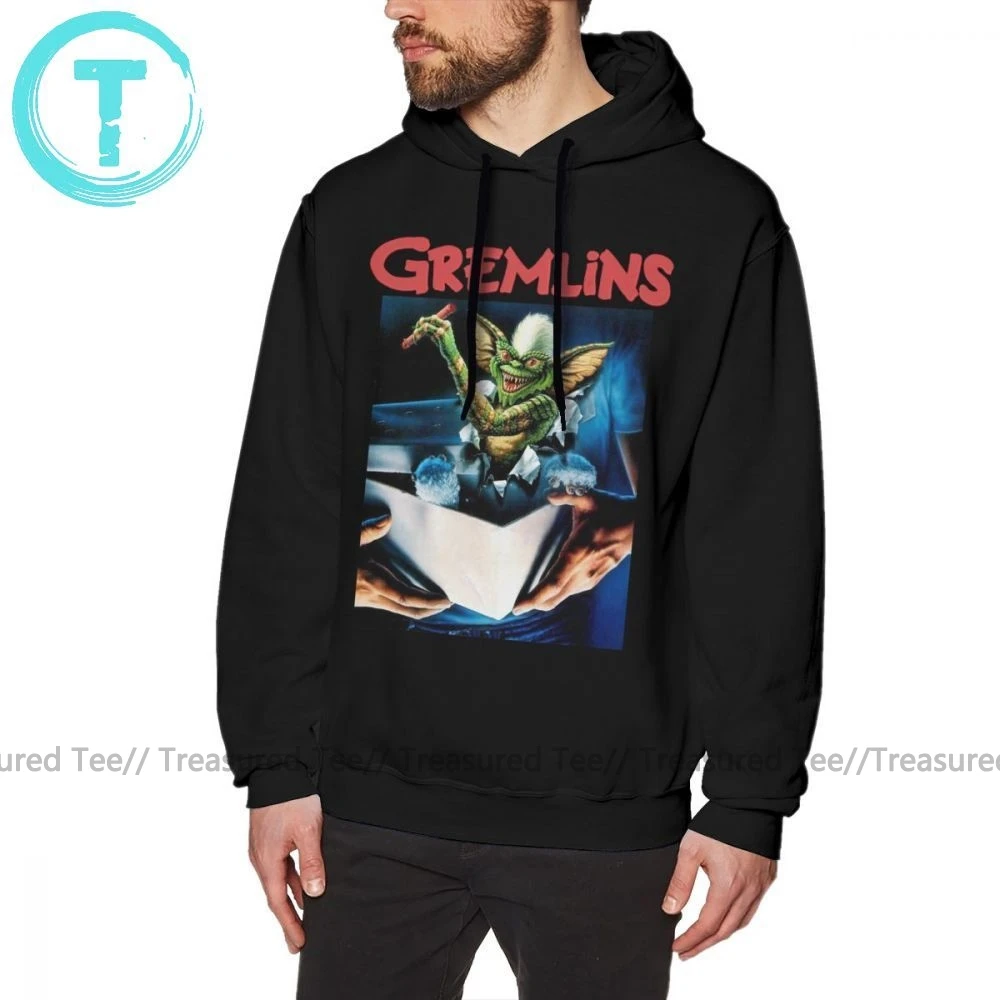 Gremlins Толстовка Gremlins толстовки хлопок серый пуловер Толстовка Зимняя с длинным рукавом Мужская свободная Мода Большие толстовки