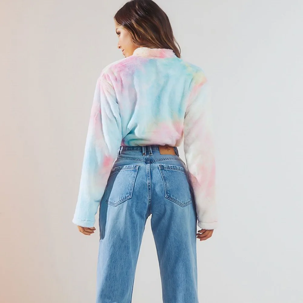 Куртка на молнии спереди сезон осень зима пальто Женская туника с длинными