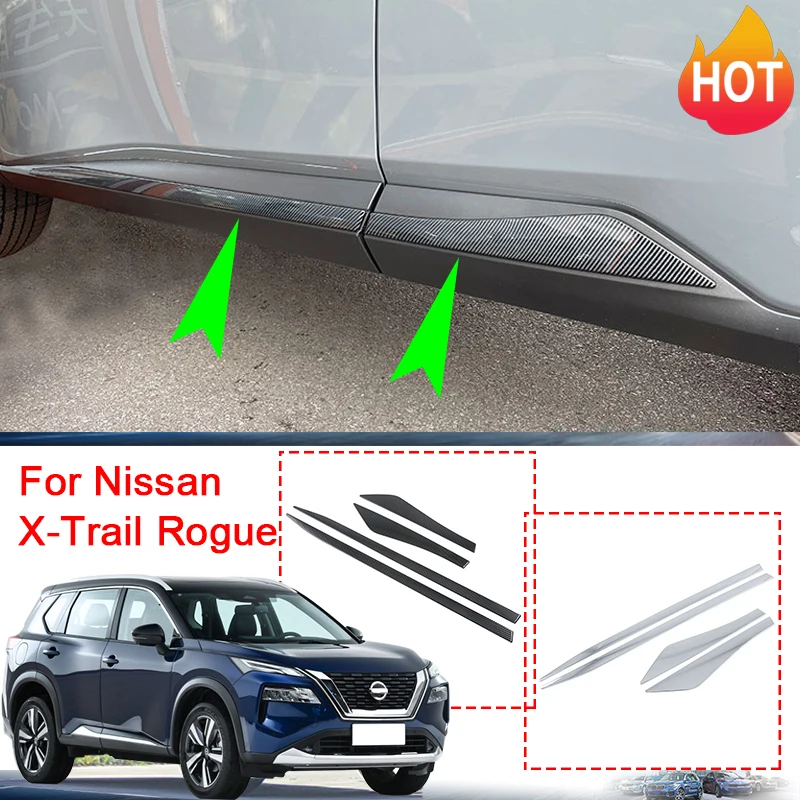 

For Nissan X-Trail Rogue (T33) 2021 2022 ABS Car Side Door Body Trim Strips Molding Auto Accessories