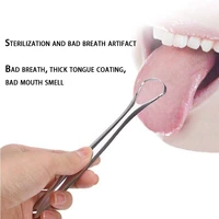 1pc useful tongue scraper stainless steel oral tongue cleaner medical mouth brush reusable fresh breath maker wholesale
