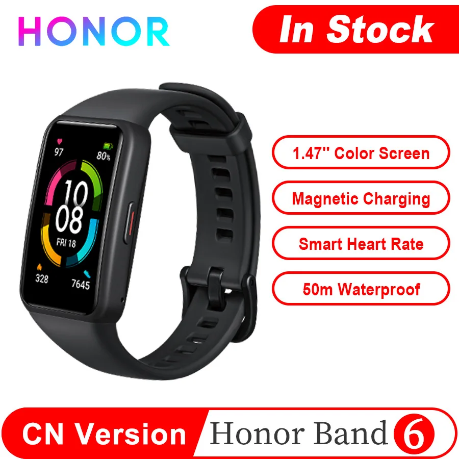 Honor Band 6 NFC STD умный Браслет 1 47 ''amoled Цвет полный сенсорный экран мониторинга