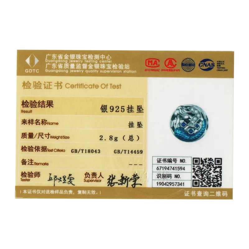 Womak Русалка Синий CZ кулон подходящее украшение очаровательный браслет из