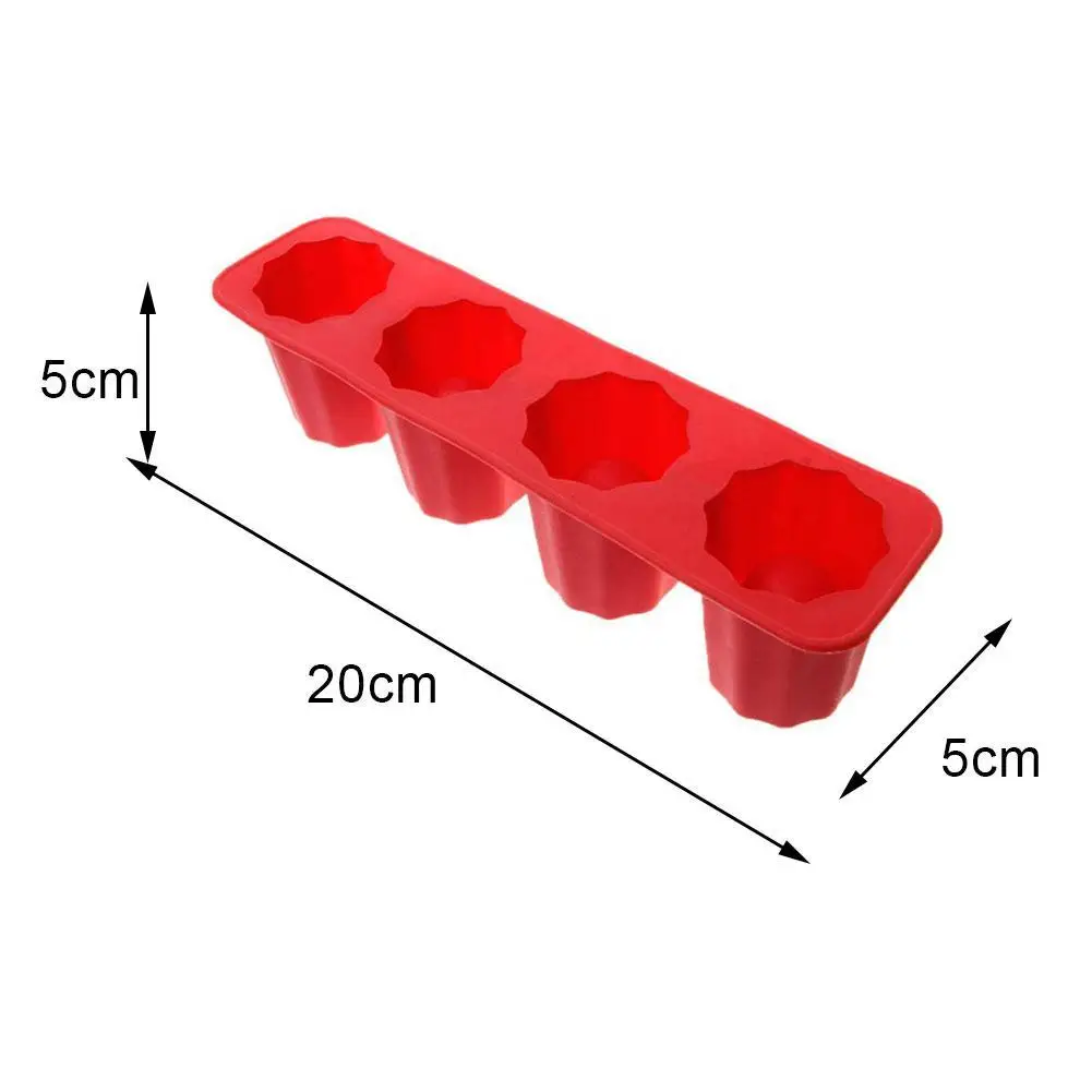 

Ice Cube Tray Mold Ice Shot Glass Mold Makes Shot Glasses Ice Mould Tool Novelty Ice Tray Summer Long Drinking Gifts K5H5