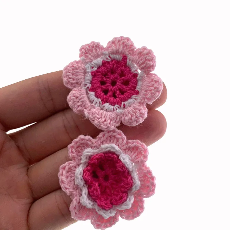 Вязаные крючком цветы ручной работы с аппликацией вязаные цветочные коврики для