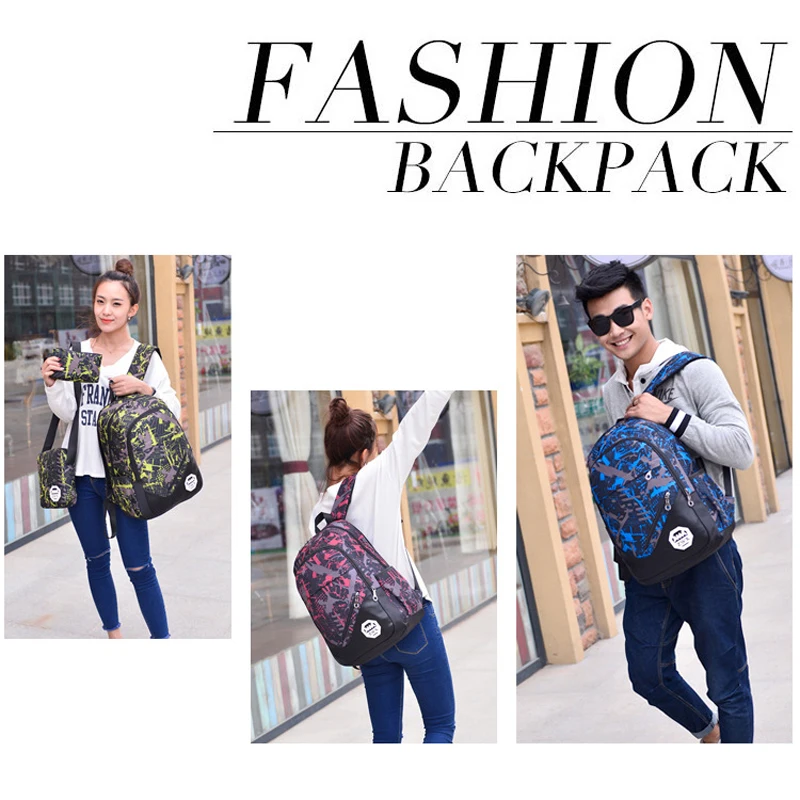 Женский холщовый рюкзак 3 шт./компл. школьный для колледжа модный подростков